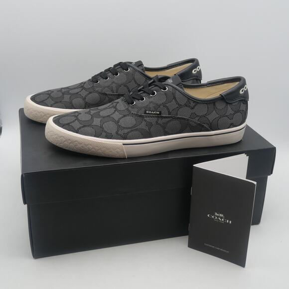NEW Coach Women's 8 .5 Citysole Skate Sneakers Shoes Charcoal Black Leather - Picture 1 of 14
